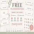 FREE Planner Bundle – 9 Printable Planner Pages + 20 Printable Stickers