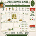 Garden Planner Bundle | 9 Printable Garden Planner Pages + BONUS 20 Printable Plant Labels | Instant Download PDF