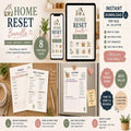 Home Reset Bundle | 8 Printable Cleaning & Organization Planners | Household Planner | Instant Digital Download | PDF A4 & US Letter