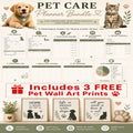 Pet Care Planner Printable Bundle | 9 Pages + 3 FREE Pet Wall Art Prints | Dog & Cat Planner | Instant Download PDF