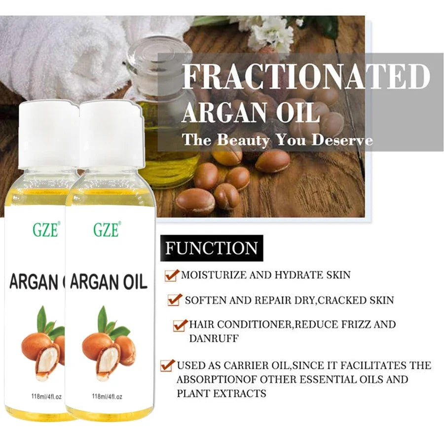 Pure Moroccan Argan Oil – Cold Pressed Premium Moisturizer for Hair, Face & Body