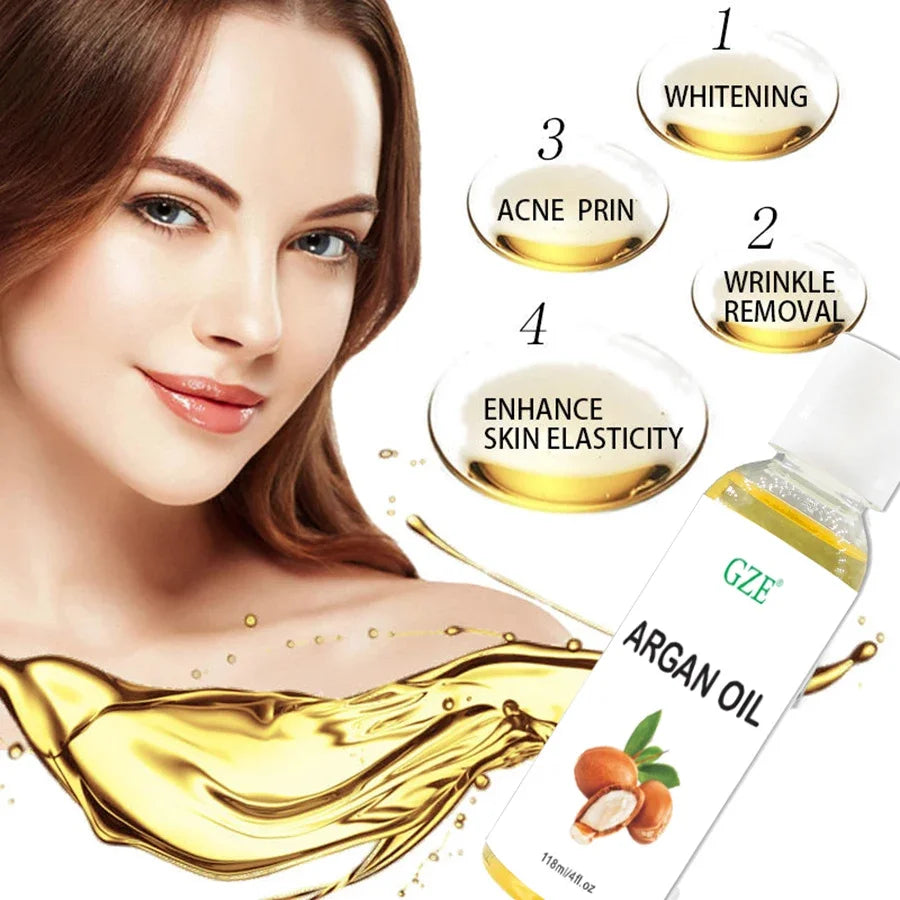 Pure Moroccan Argan Oil – Cold Pressed Premium Moisturizer for Hair, Face & Body