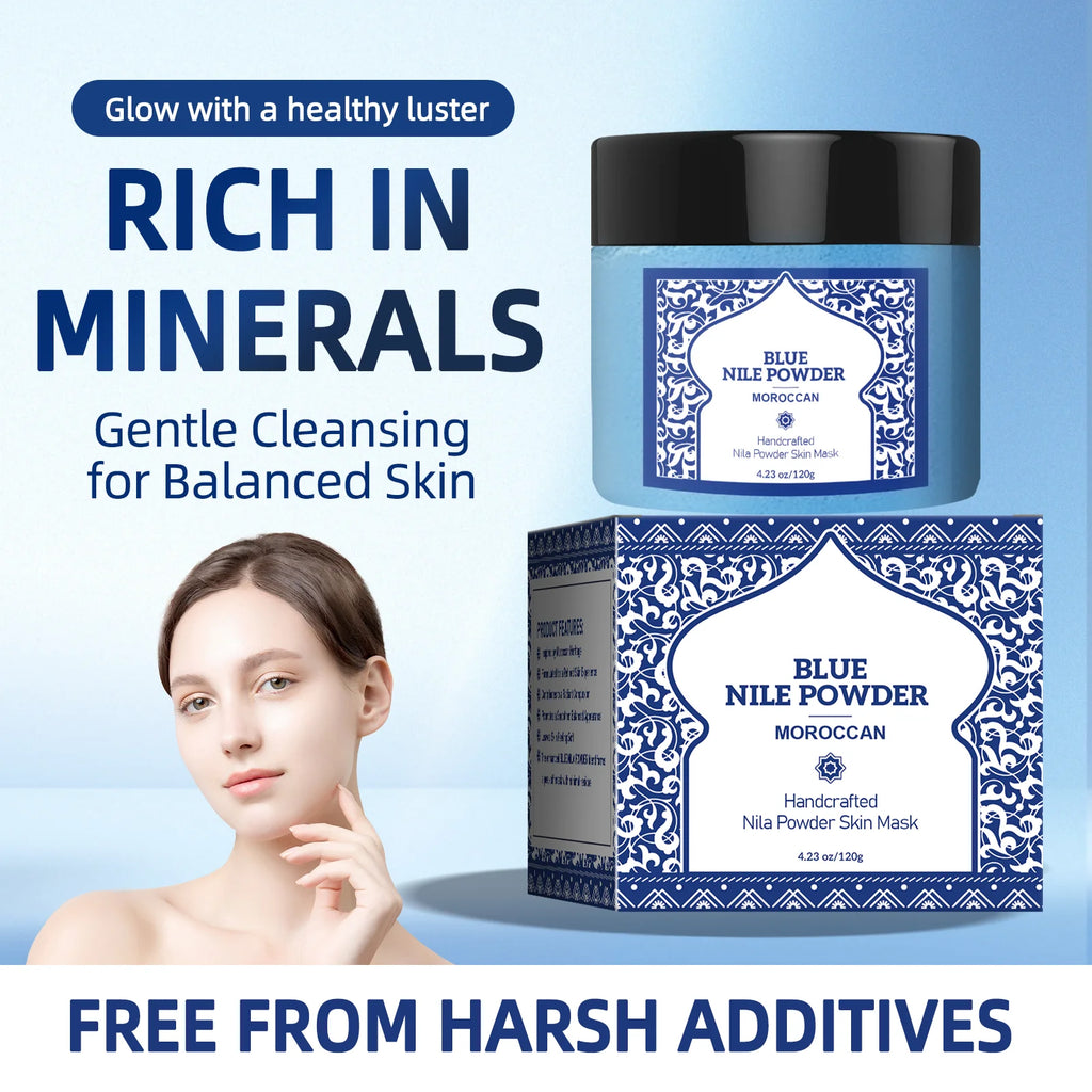 Moroccan Rhassoul Clay Mask – Deep Cleansing Face & Body Mineral Powder (120g)