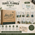 Travel Planner Bundle | 9 Printable Travel Planners + 3 FREE Travel Wall Art Prints | Instant Download PDF